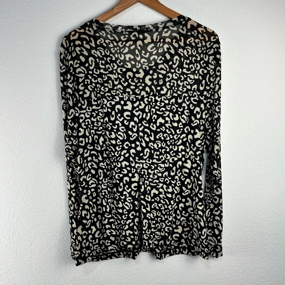 Cabi Sweetheart Top Mesh Leopard Print Sz XL‎ - Picture 4 of 5